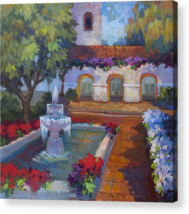 Mission Acrylic Print featuring the painting Mission Via Dolorosa by Diane McClary