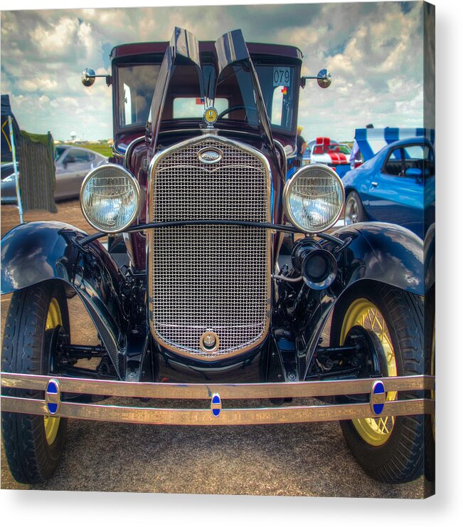 Ford Acrylic Print featuring the photograph Model A Head On by Tim Stanley