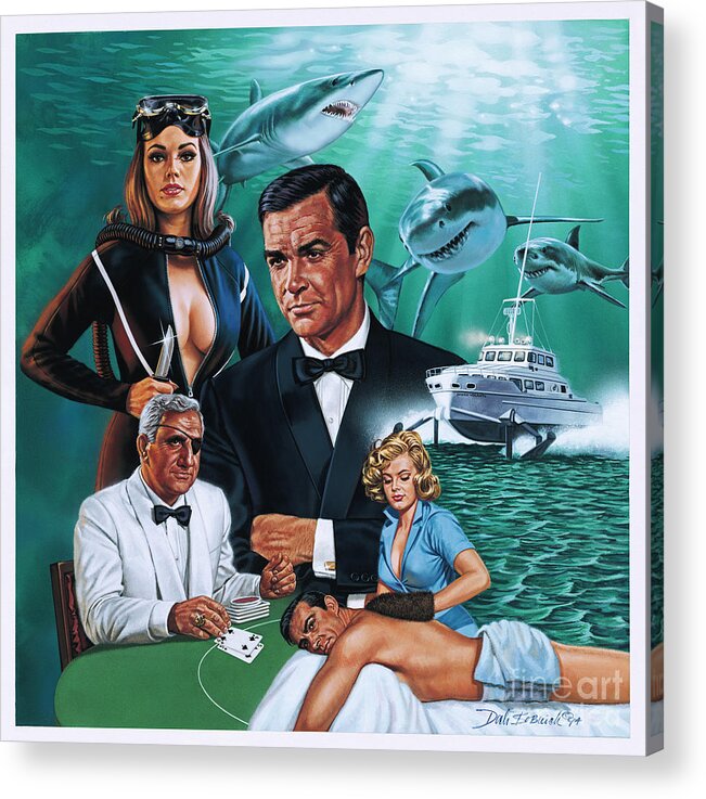 Portrait Acrylic Print featuring the painting Thunderball by Dick Bobnick