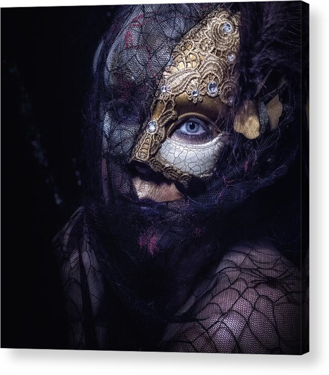 Crystal Yingling Acrylic Print featuring the photograph A Little Lace by Ghostwinds Photography
