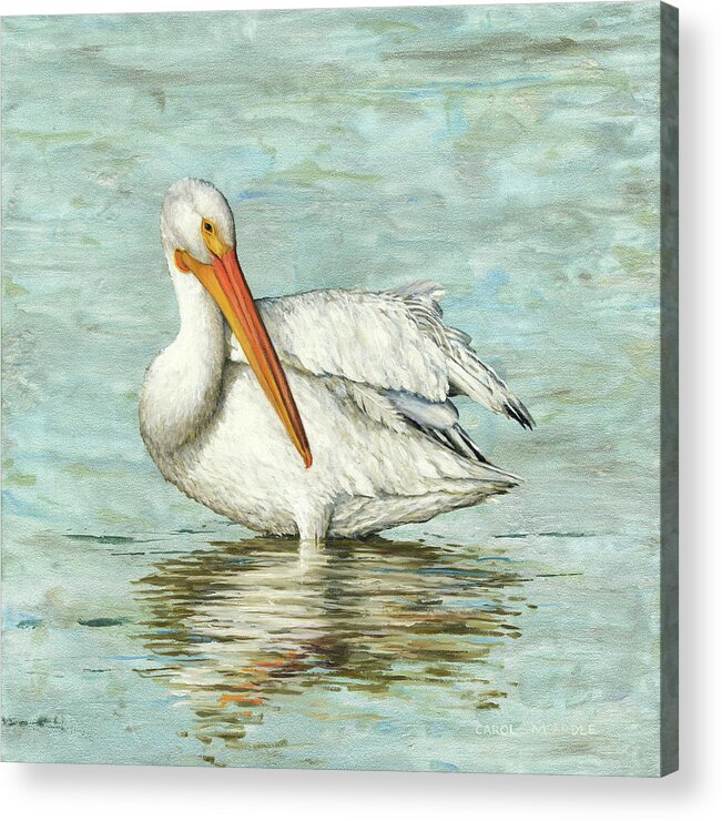 Bird Painting Acrylic Print featuring the painting Golden Bill by Carol McArdle