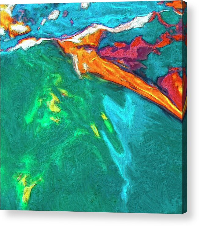 Abstract Acrylic Print featuring the painting Lies Beneath by Dominic Piperata