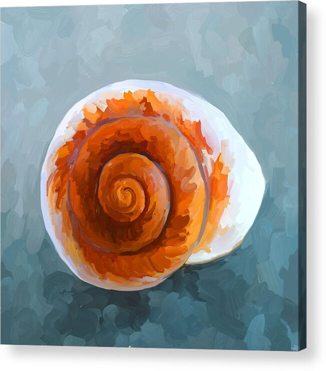 Sea Shell Acrylic Print featuring the painting SeaShell II by Jai Johnson