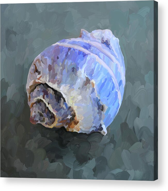 Sea Shell Acrylic Print featuring the painting SeaShell III by Jai Johnson