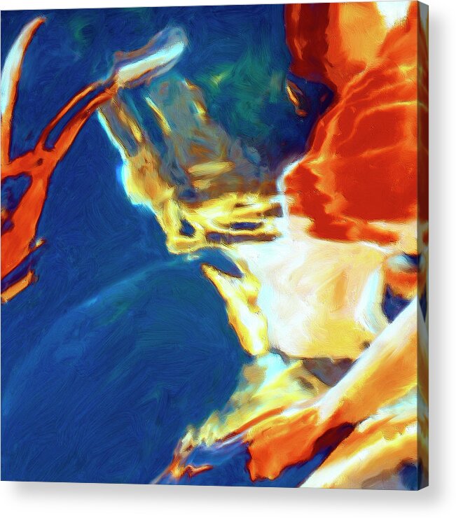 Abstract Acrylic Print featuring the painting Sunspot by Dominic Piperata
