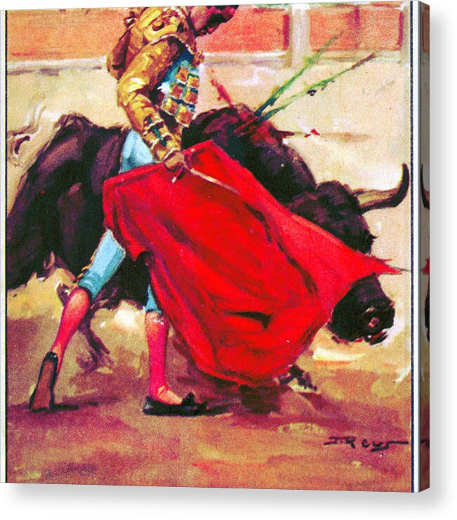 Charity Benefit Acrylic Print featuring the photograph Bullfight Poster Novel by Transcendental Graphics