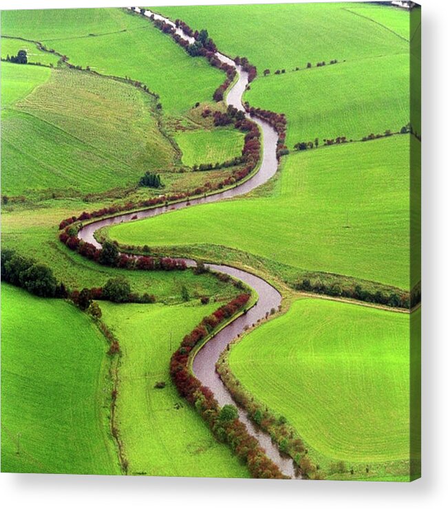 Scenics Acrylic Print featuring the photograph Leeds Liverpool Canal by Paul Indigo