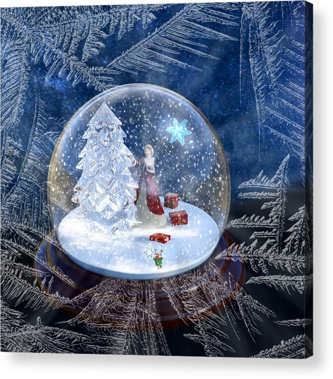 Christmas Acrylic Print featuring the digital art A Christmas Wish by Carmen Hathaway