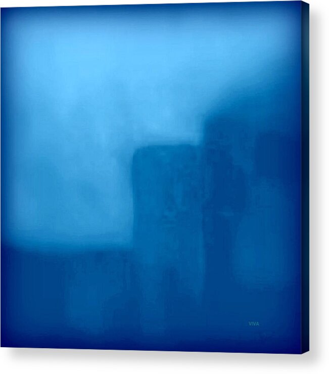 Mist Acrylic Print featuring the painting Blue Day - The Sound Of Silence by VIVA Anderson