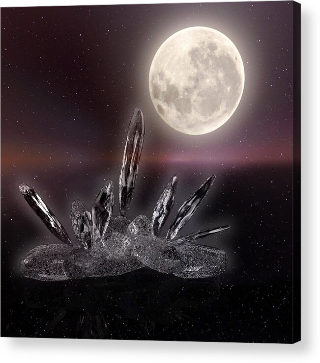 Crystals Acrylic Print featuring the digital art Crystal Clear by Carmen Hathaway