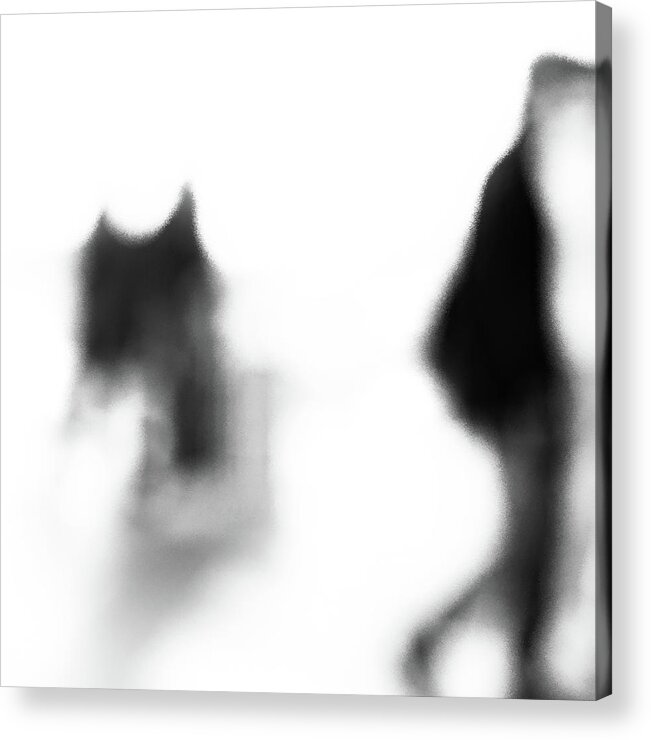 Lonely Man Acrylic Print featuring the photograph Lonely Man - Black and White by Al Fio Bonina