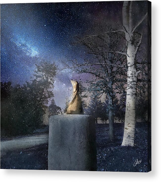 Deb Zeller Acrylic Print featuring the digital art Pippin In The Moonlight by Glenn Galen