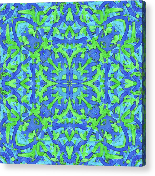 Colour Acrylic Print featuring the painting T U E - Pattern by Revad Codedimages