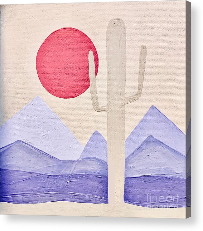 Painting Acrylic Print featuring the painting The Desert Speaks by Christie Olstad