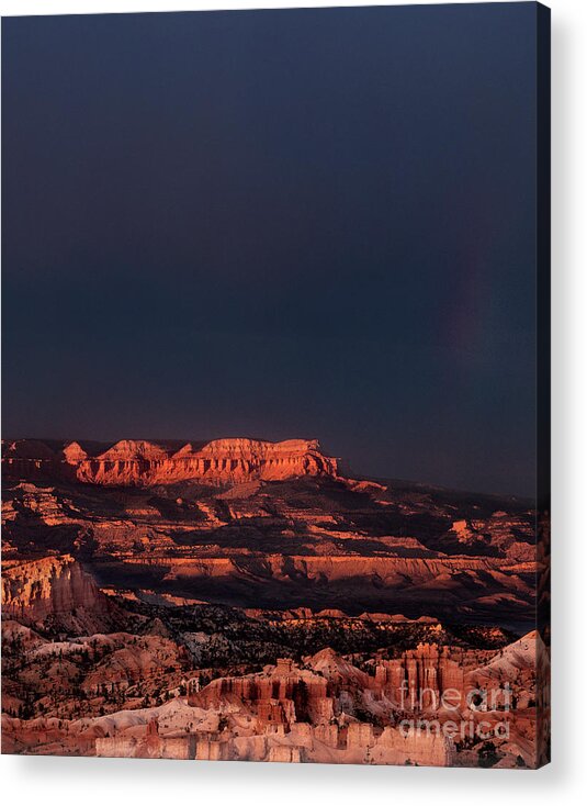 Dave Welling Acrylic Print featuring the photograph Monsoon Storm Bryce Canyon National Park by Dave Welling