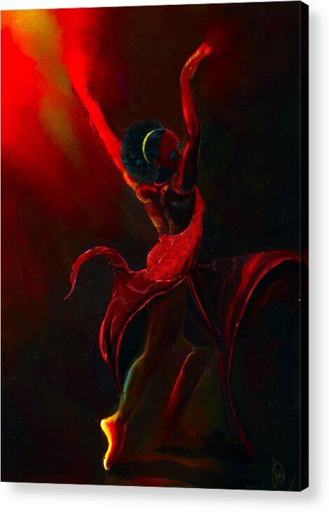 Dance Acrylic Print featuring the digital art Fire Bender by Howard Barry