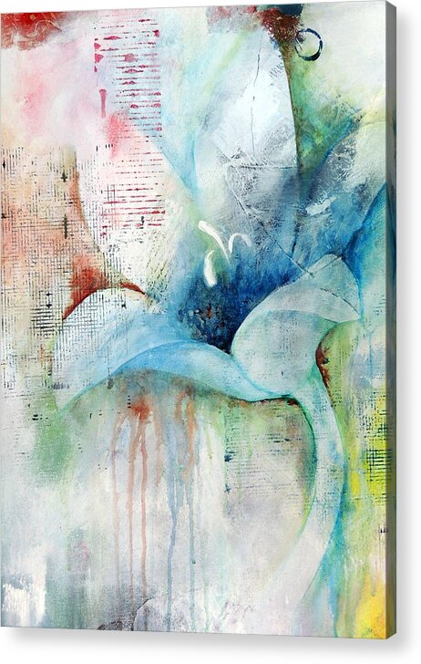 Floral Acrylic Print featuring the painting Orchid Fields III - d1 by Vivian Mora