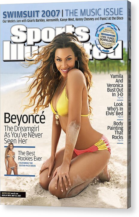 People Acrylic Print featuring the photograph Beyonce Swimsuit 2007 Sports Illustrated Cover by Sports Illustrated