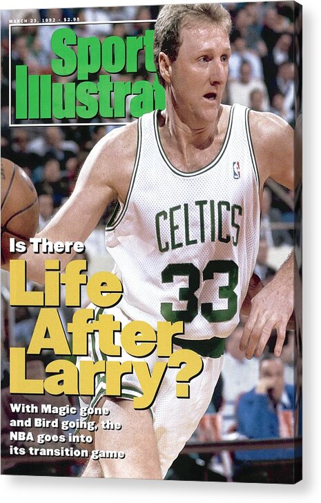 Nba Pro Basketball Acrylic Print featuring the photograph Boston Celtics Larry Bird... Sports Illustrated Cover by Sports Illustrated