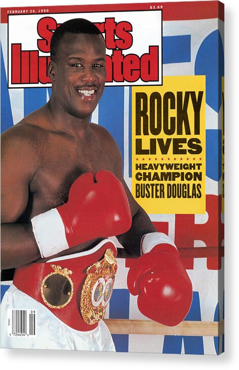 People Acrylic Print featuring the photograph Buster Douglas, Heavyweight Boxing Sports Illustrated Cover by Sports Illustrated