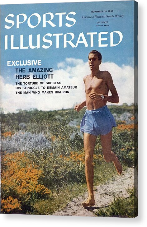 Magazine Cover Acrylic Print featuring the photograph Herb Elliott, Track & Field Sports Illustrated Cover by Sports Illustrated