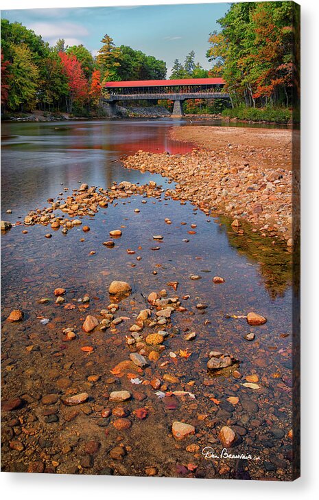 Bridge Acrylic Print featuring the photograph Saco River Bridge 8942 by Dan Beauvais