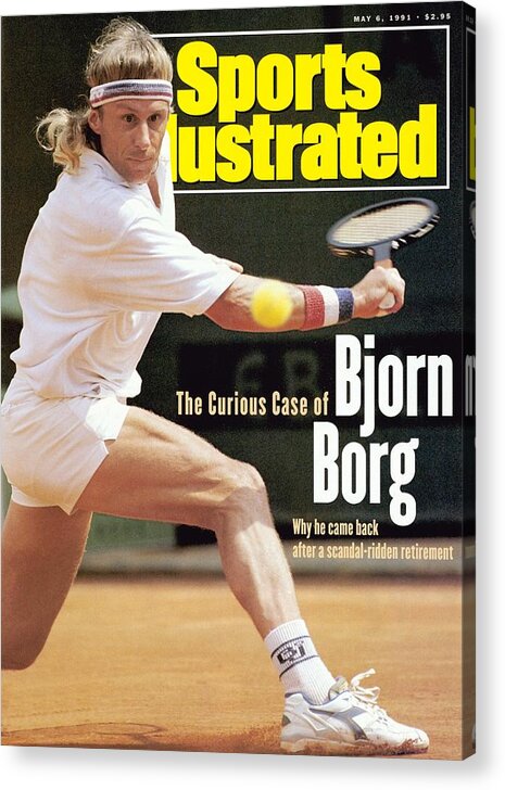 Tennis Acrylic Print featuring the photograph Sweden Bjorn Borg, 1991 Monte Carlo Open Sports Illustrated Cover by Sports Illustrated