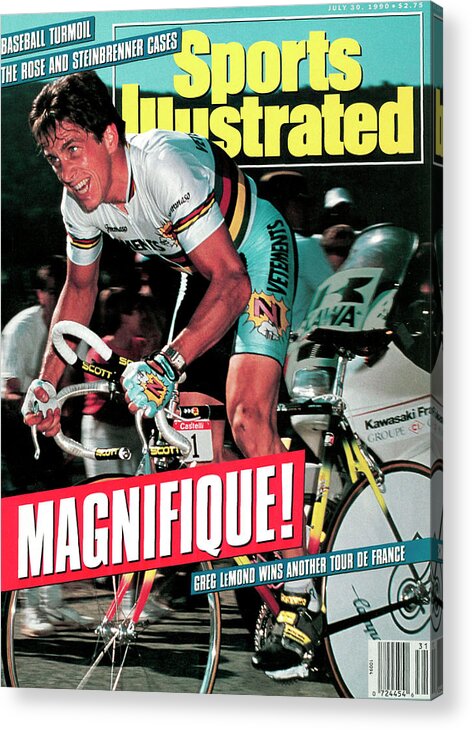 Sports Illustrated Acrylic Print featuring the photograph Team Z Clothing Greg Lemond, 1990 Tour De France Sports Illustrated Cover by Sports Illustrated