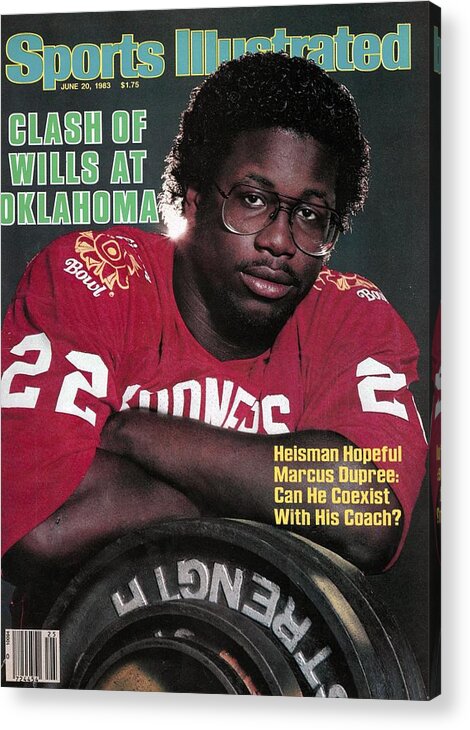 Magazine Cover Acrylic Print featuring the photograph University Of Oklahoma Marcus Dupree Sports Illustrated Cover by Sports Illustrated