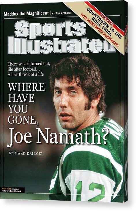 Magazine Cover Acrylic Print featuring the photograph Where Have You Gone, Joe Namath Sports Illustrated Cover by Sports Illustrated