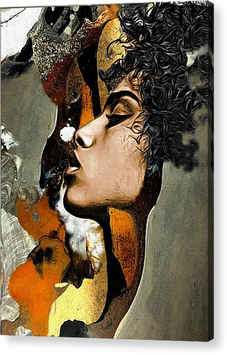 Digital Acrylic Print featuring the digital art African Beauty by Lynda Payton