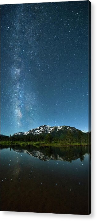 Milkyway Acrylic Print featuring the photograph Milkyway Over Tallac by Brad Scott by Brad Scott