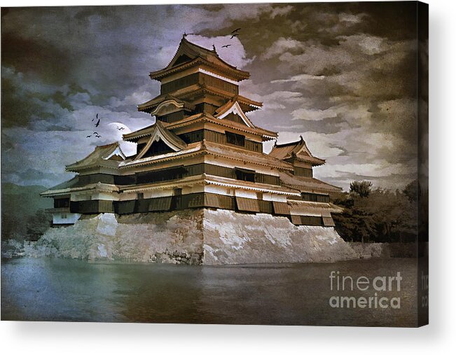 Matsumoto Acrylic Print featuring the painting Matsumoto Castle by Andrzej Szczerski