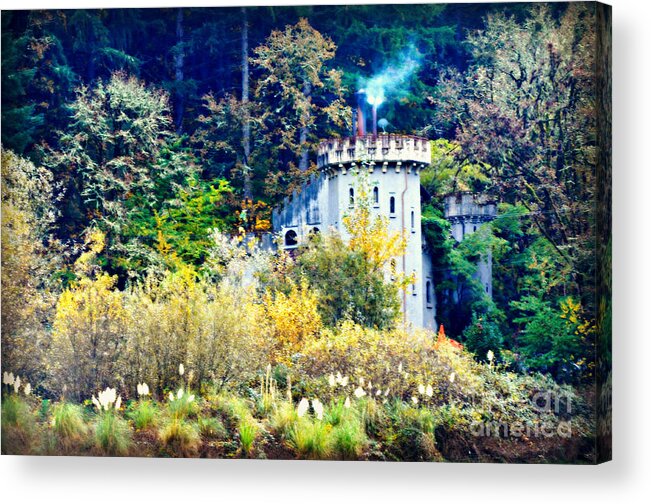 Castle Acrylic Print featuring the photograph Oregon Castle in Fall by Mindy Bench
