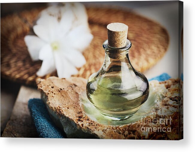 Spa Acrylic Print featuring the photograph Spa setting by Mythja Photography