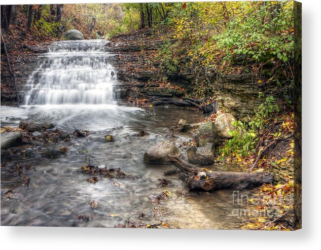 Water Acrylic Print featuring the photograph 0278 South Elgin Waterfall by Steve Sturgill