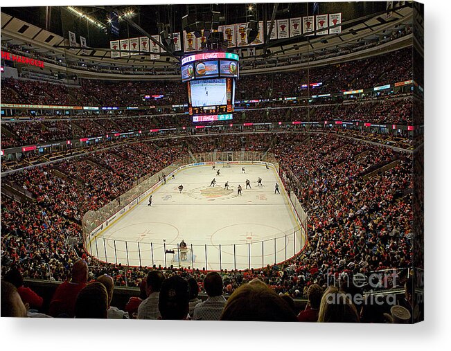 Chicago Acrylic Print featuring the photograph 0616 The United Center - Chicago by Steve Sturgill