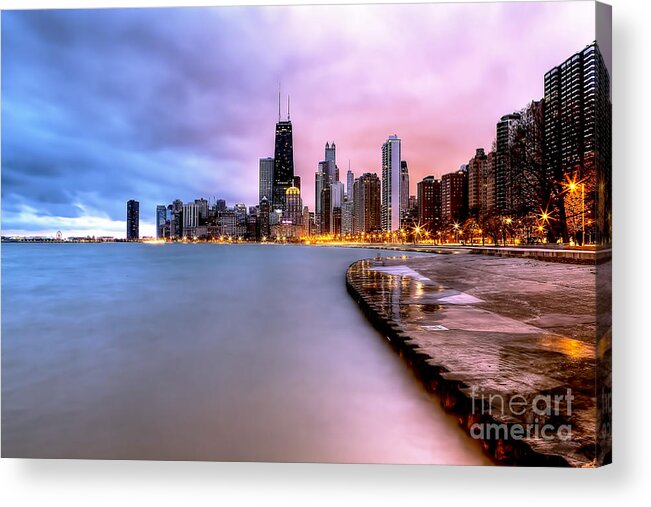 Chicago Acrylic Print featuring the photograph 0865 Chicago Sunrise by Steve Sturgill