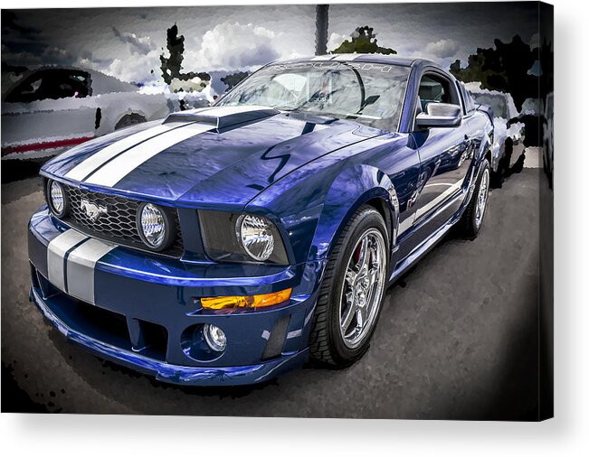 2008 Mustang Acrylic Print featuring the photograph 2008 Ford Shelby Mustang with the Roush Stage 2 Package by Rich Franco
