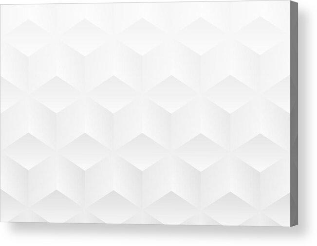 Shadow Acrylic Print featuring the drawing Abstract white background - Geometric texture #1 by Bgblue