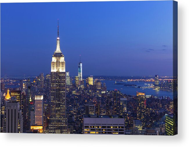 Tranquility Acrylic Print featuring the photograph Aerial View Of Empire State And Midtown #1 by Future Light