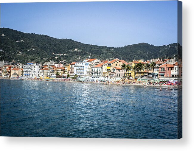 Activity Acrylic Print featuring the photograph Alassio in Italy #1 by Chris Smith