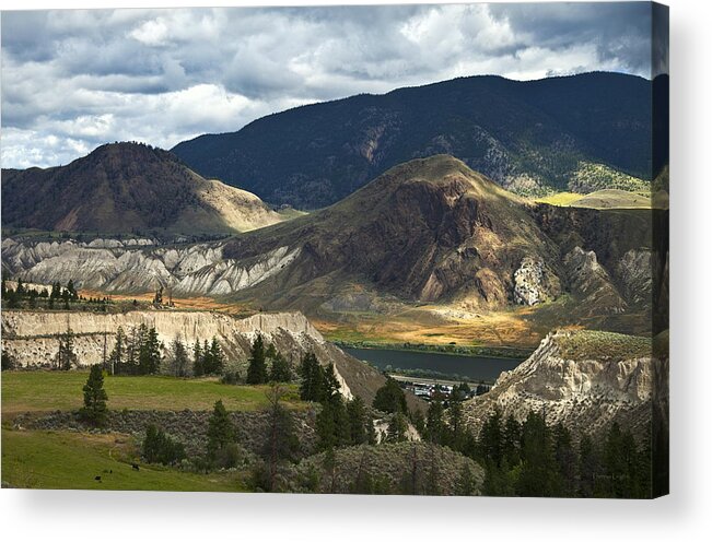 Landscape Acrylic Print featuring the photograph Along The River by Theresa Tahara