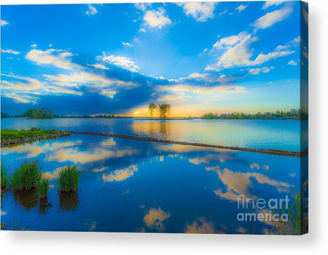 Lake Acrylic Print featuring the photograph As above so below #1 by Casper Cammeraat