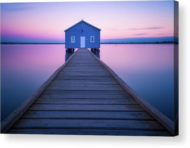 Perth Acrylic Print featuring the photograph Boathouse #1 by Richard Vandewalle