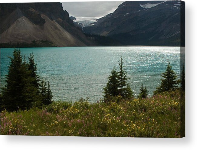 Bow Lake Acrylic Print featuring the photograph 1010A Bow Lake Alberta by NightVisions