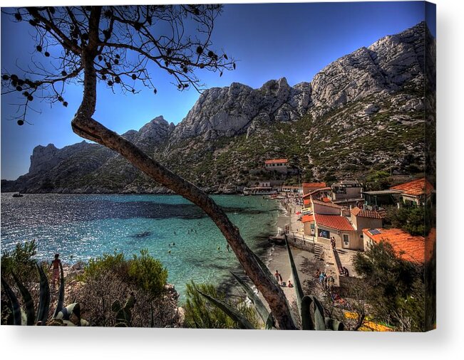 Calanque Acrylic Print featuring the photograph Calanque de Sormiou #1 by Karim SAARI