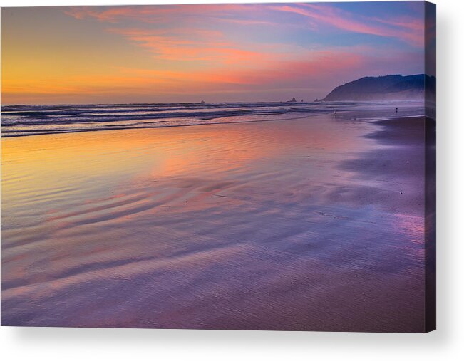 Cannon Beach Acrylic Print featuring the photograph Cannon Beach Sunset by Adam Mateo Fierro