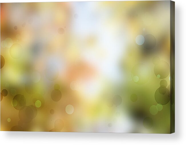 Yellow Acrylic Print featuring the photograph Circles background #3 by Les Cunliffe
