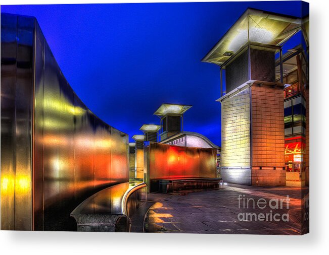 @bristol Acrylic Print featuring the photograph City Lights #1 by Adrian Evans